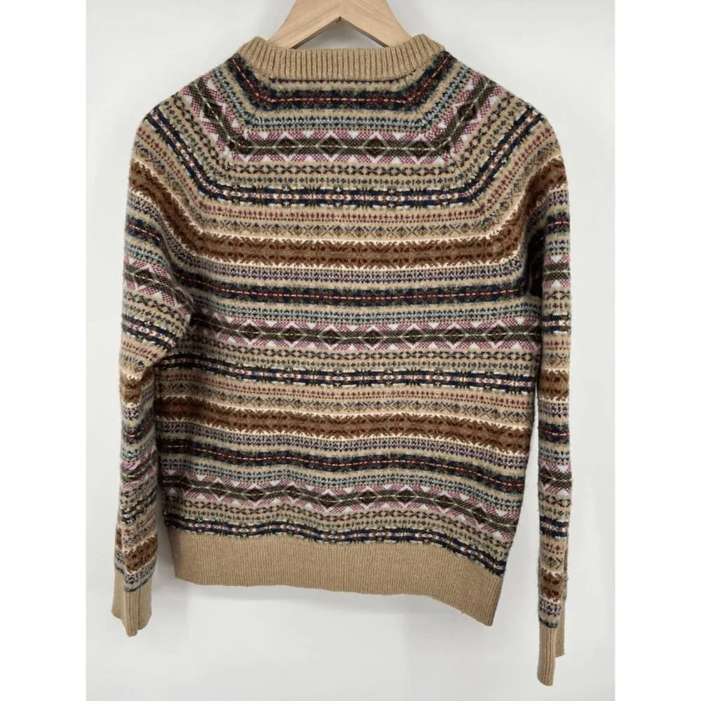 J Crew Knits Fair Isle Sweater in Lambs Wool Blend Men's Size Large AF188 - Picture 5 of 5